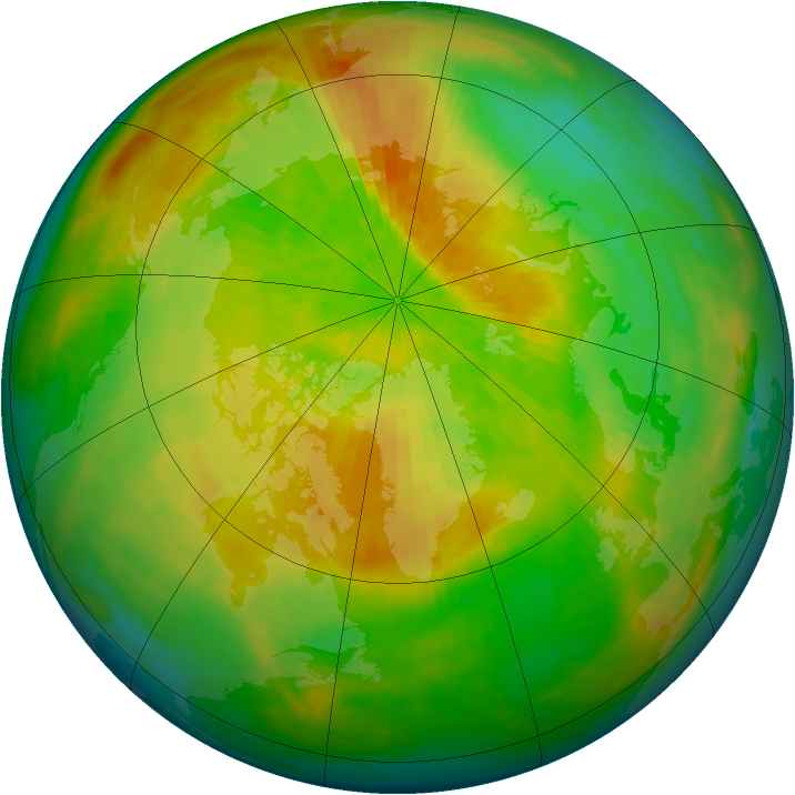 Arctic ozone map for 14 April 1993